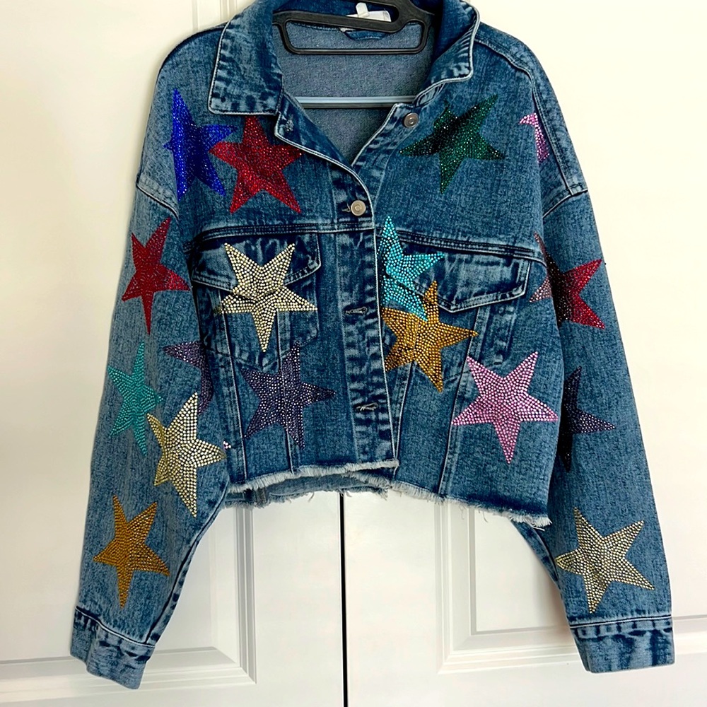 Rhinestone Denim Jacket